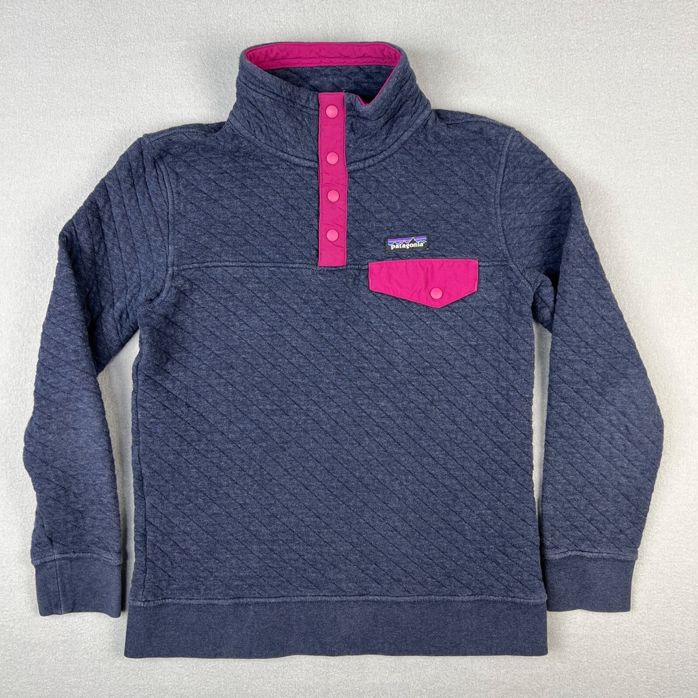Patagonia Snap T Pullover Womens XS Organic Cotton Quilt 1/4 Snap Gorpcore